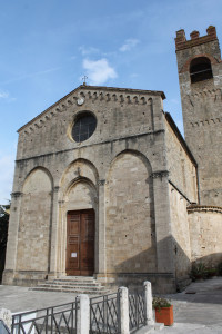 The 11th-century Romanesque Basilica of Saint Agatha and its 13th-century bell tower.